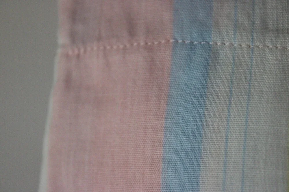 Vintage 90s Striped Single King Pillowcase – 22x39 Multicolor Pink Cotton Feel